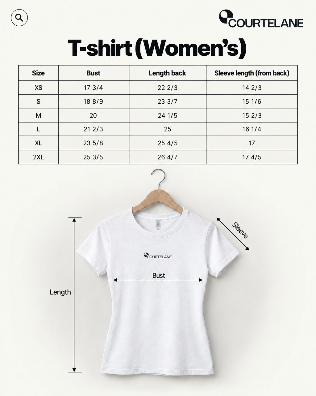Garment and fabric details for Courtelane women's pickleball t-shirts