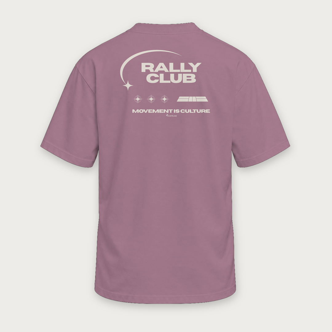 Rally Club · Members' club pickleball tee by Courtelane