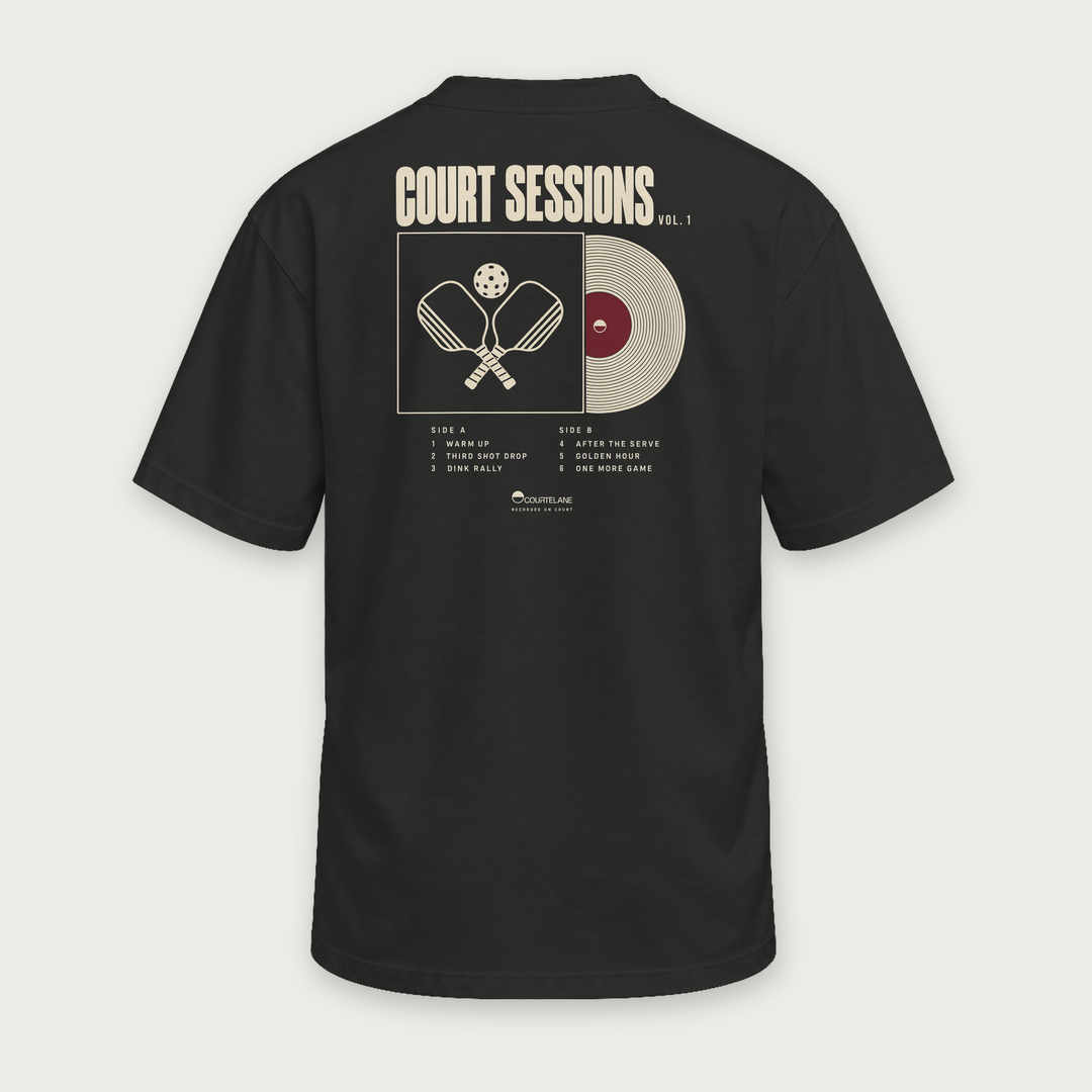Court Sessions · Music pickleball tee by Courtelane