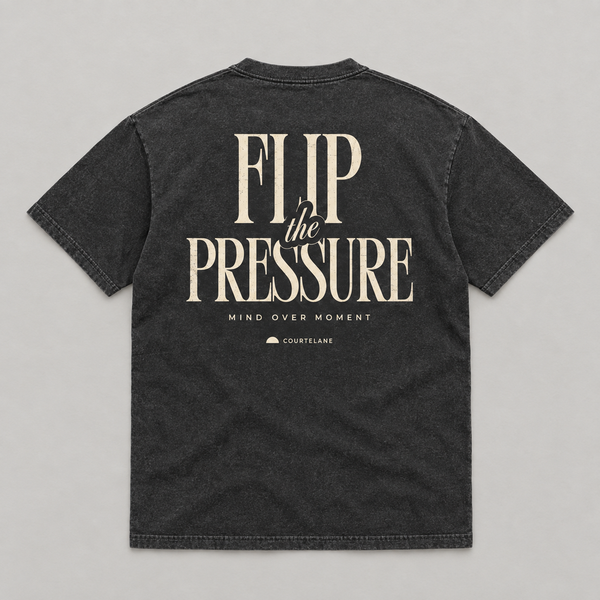 Flip the pressure • Under pressure pickleball tee by Courtelane