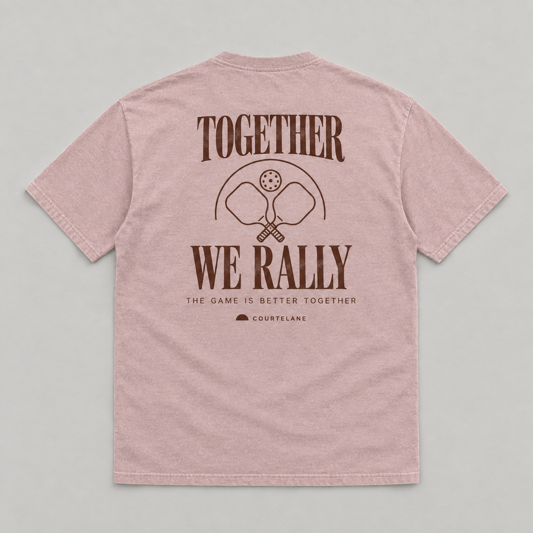 Together we rally • Better together pickleball tee by Courtelane