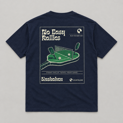 No easy rallies • Under pressure pickleball tee by Courtelane