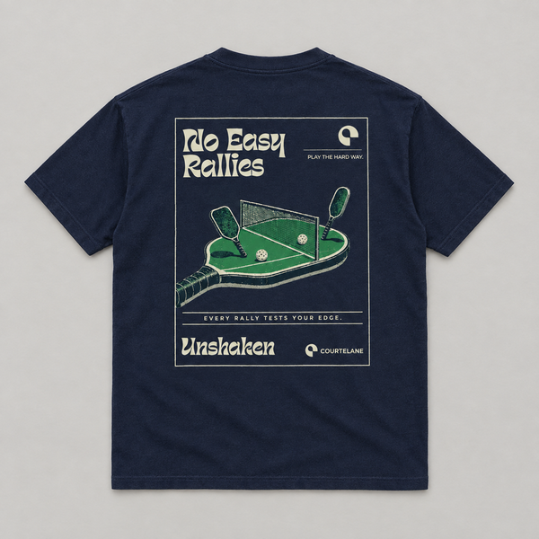 No easy rallies • Under pressure pickleball tee by Courtelane